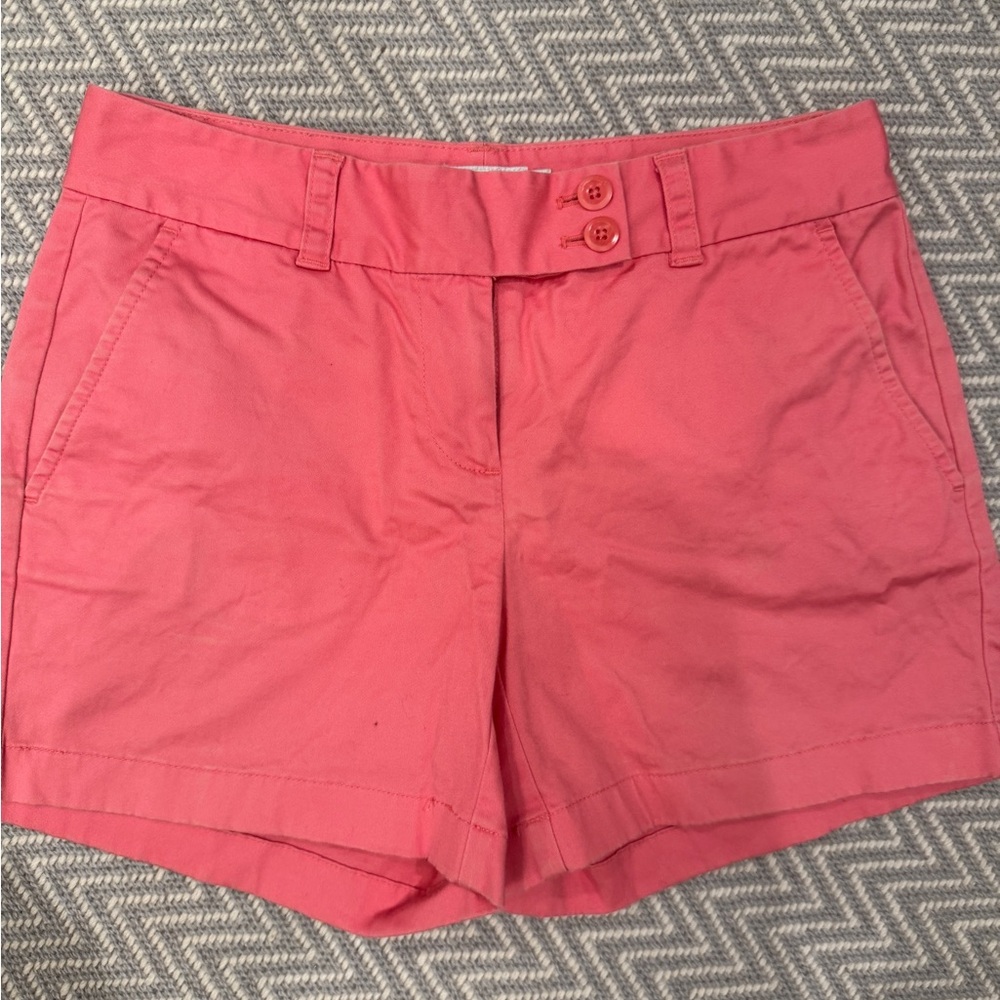 Vineyard Vines Women’s salmon coral Pink Chino Shorts Size 0 Cotton Preppy